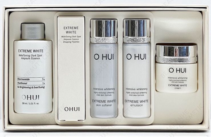 Set Tinh Chất Dưỡng Trắng Da Giảm Thâm Nám Ohui Extreme White - Bộ Chăm Sóc Da Mặt An Toàn và Hiệu Quả