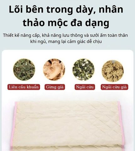 Thảm Ngải Cứu Sưởi Ấm Thư Giãn - Thiết Bị Massage Trị Liệu Tăng Cường Tuần Hoàn Máu và Giảm Đau Nhức