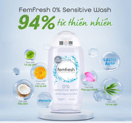 Dung Dịch Vệ Sinh Phụ Nữ Femfresh Cao Cấp Hằng Ngày 250ml - Sạch Sẽ, Tươi Mát, Không Gây Dị Ứng, Dành Cho Da Nhạy Cảm