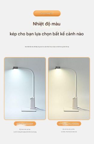 Đèn Bàn Học LED Chống Cận Có Cảm Ứng, 2 Chế Độ Ánh Sáng, Thiết Kế Hiện Đại Giúp Bảo Vệ Mắt, Góc Chiếu Rộng Cho Học Sinh và Sinh Viên