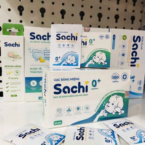 Gạc răng miệng Sachi - Bộ 20 miếng vệ sinh răng miệng cho trẻ, hỗ trợ làm sạch răng miệng, bảo vệ sức khỏe bé yêu.