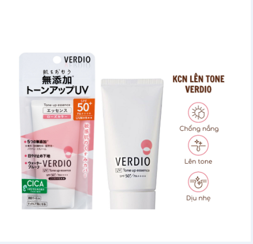Kem Chống Nắng Verdio Nâng Tone Sáng Hồng SPF 50+ PA++++ (50g)