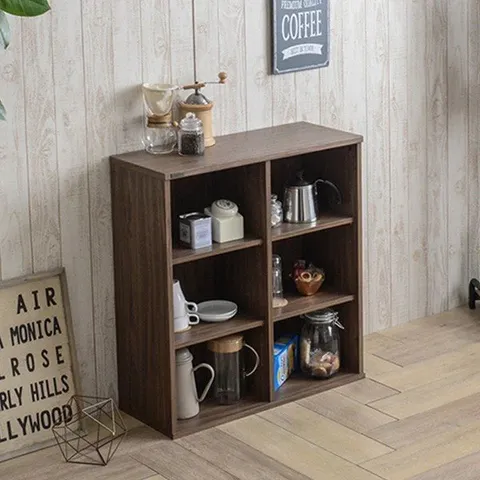 Kệ Sách Nefles Nhật Bản Walnut - Kệ Đặt Sách Đẹp, Nội Thất Hiện Đại, Chất Liệu Gỗ Công Nghiệp E1, Kích Thước L75 x R30 x C80 cm