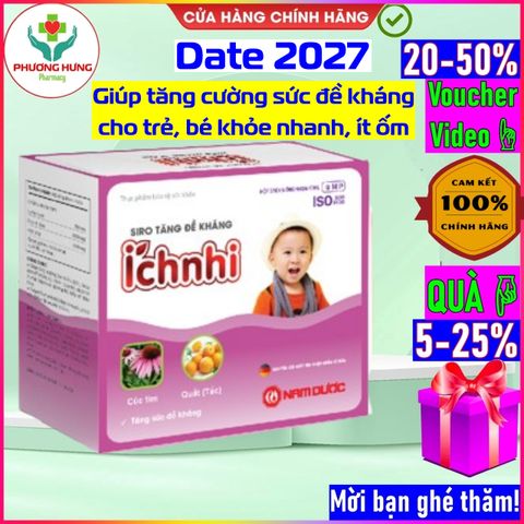 Siro Tăng Đề Kháng Ích Nhi - Hỗ trợ Tăng Cường Miễn Dịch cho Trẻ Em - Hộp 15 Ống 10ml, Khỏe Mạnh, Ít Bệnh Tật