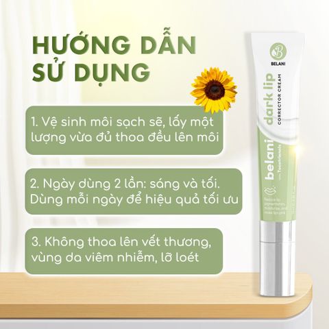 Kem Thâm Môi Belani 15ml - Giúp Đánh Bay Thâm Môi, Dưỡng Ẩm, Cải Thiện Độ Mọng Môi, Sản Phẩm Làm Đẹp Từ Việt Nam