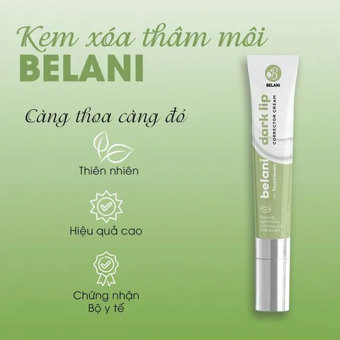 Kem Thâm Môi Belani 15ml - Giúp Đánh Bay Thâm Môi, Dưỡng Ẩm, Cải Thiện Độ Mọng Môi, Sản Phẩm Làm Đẹp Từ Việt Nam