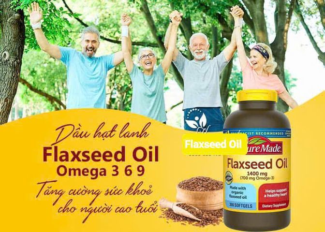 Dầu Hạt Lanh Omega 3 6 9 Nature Made 1400mg - 300 Viên Hỗ Trợ Tim Mạch và Tăng Cường Sức Khỏe Từ Mỹ