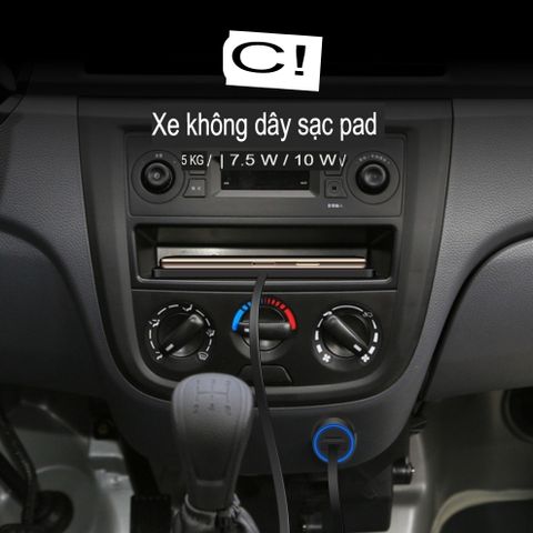 Đế Sạc Không Dây Trên Ô Tô 15W Chống Trượt - Sạc Nhanh cho iPhone, Samsung, Huawei - Giải Pháp Tiện Lợi Khi Lái Xe