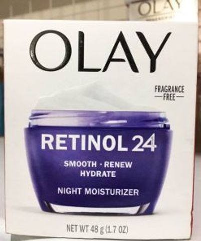 Kem Dưỡng Ẩm Đêm Olay Retinol 24 + Peptide 48g - Cấp Ẩm 24h, Làm Mờ Sạm Nám, Cải Thiện Sắc Tố Da