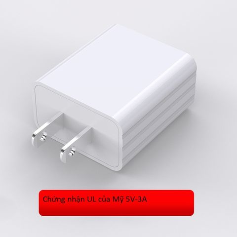 Củ Sạc USB Chống Cháy 5V-3A GAT - Chứng Chỉ UL Mỹ, An Toàn Cho Quạt USB, Đèn LED, Thiết Bị Di Động