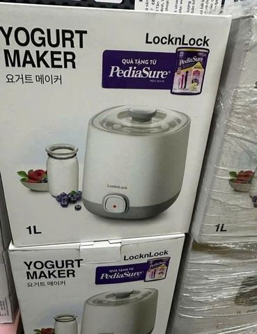 Máy Làm Sữa Chua LocknLock EJY110SLV (1000ml) Tự Động Ủ Lên Men Tại Nhà - Hàng KM Bảo Hành 24 Tháng