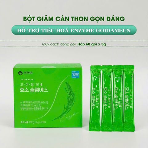 Bột giảm cân Goidameun Enzyme Slim 60 gói - Hỗ trợ tiêu hóa, giữ dáng, hương vị thơm ngon từ ngũ cốc và trái cây tự nhiên.
