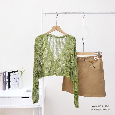 Áo Khoác Len Cardigan Croptop Mỏng 2 Cúc Hàn Quốc - Phong Cách Trẻ Trung, Dễ Phối Đồ, Nhiều Màu Sắc