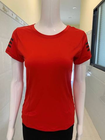 Áo Thun Nữ Cổ Tròn Tay Ngắn Thể Thao - Chất Liệu Thun Lạnh Co Giãn 4 Chiều, Form Ôm Body Thời Trang, Mặc Đi Chơi hoặc Tập Gym