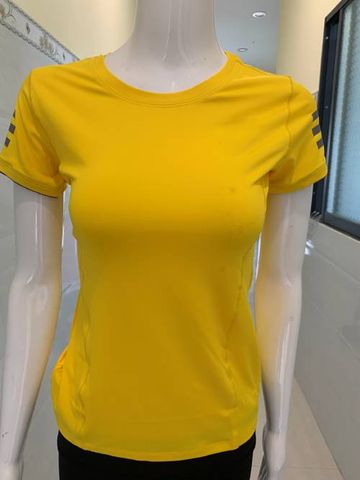 Áo Thun Nữ Cổ Tròn Tay Ngắn Thể Thao - Chất Liệu Thun Lạnh Co Giãn 4 Chiều, Form Ôm Body Thời Trang, Mặc Đi Chơi hoặc Tập Gym