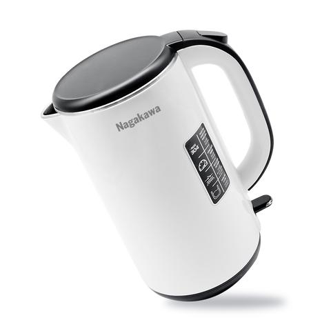 Ấm Siêu Tốc 2 Lớp Inox 304 Nagakawa NAG0321 1.8L - Công Suất 1800W, Thiết Kế Sang Trọng, Tự Ngắt An Toàn, Bình Đun Nước Gia Đình