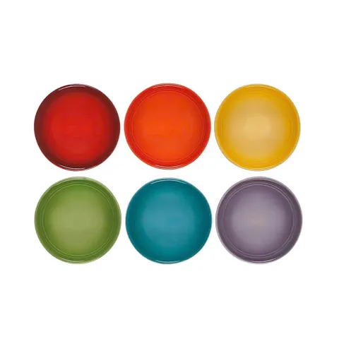 Set 6 Bát Chấm Cầu Vồng Le Creuset Đường Kính 7cm - Bát Gốm Sứ Đa Năng Chịu Nhiệt, Dùng Cho Lò Nướng & Lò Vi Sóng