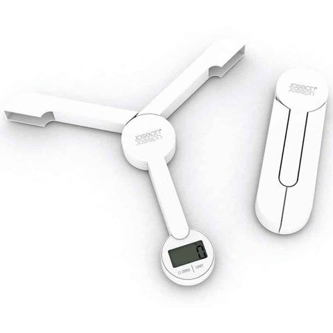 Cân thực phẩm Joseph Joseph 40071 TRISCALE - Cân kỹ thuật số gấp gọn, đo lường 5kg, tiện lợi cho làm bánh và dinh dưỡng