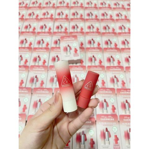 Set Son Thỏi 3CE Cashmere Hug Lipstick (Kèm Son Mini 05 Cozy Hồng Rose)