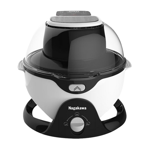 Nồi Chiên Không Dầu 6L Nagakawa NAG3301 - Công Nghệ Chiên Không Dầu, Khoang Nghiêng 45° Xoay 360°, Đa Chức Năng Nấu Nướng Sáng Tạo