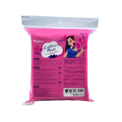 Bông tẩy trang đa năng Care4U 3 lớp 233 miếng - Bông tẩy trang 100% cotton cho da nhạy cảm, nhiều màu sắc trẻ trung