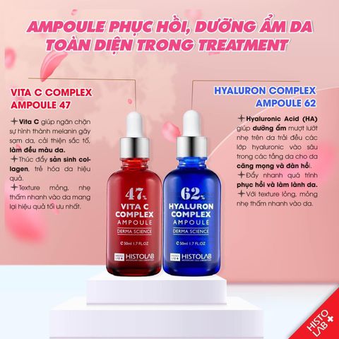 Serum Histolab 47% Vita C Complex Ampoule Trắng Da, Chống Lão Hóa, Tăng Collagen - Dưỡng Ẩm 50ml Cho Mọi Loại Da