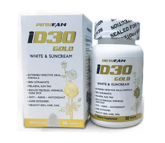 Viên Uống Trắng Da TUSA ID30 Gold - Chống Nắng, Giảm Nám và Chống Lão Hóa, Tăng Cường Sáng Da với Glutathione và Vitamin C