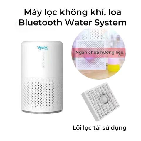 Máy Lọc Không Khí AI300 Water System - Tạo Ion Âm, Lõi Lọc Vĩnh Cửu, Kết Nối Bluetooth, Lọc Bụi Mịn PM2.5, Giải Trí Âm Nhạc