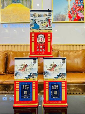Hồng Sâm KGC Cheong Kwan Jang Hàn Quốc - Củ khô nguyên chất 6 năm tuổi, bồi bổ sức khỏe, tăng cường sức đề kháng, hộp thiếc đẹp mắt