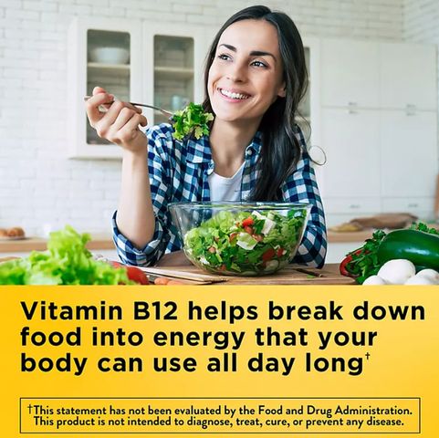Viên uống bổ sung Vitamin B12 Nature Made 1000 mcg - Giúp cải thiện tình trạng thiếu máu, 160 viên, chất lượng Mỹ