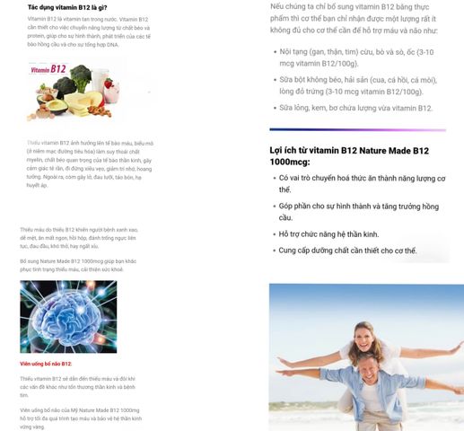 Viên uống Vitamin B12 Nature Made 1000 mcg 400 viên - Bổ sung năng lượng và hỗ trợ hệ miễn dịch, hàng nhập khẩu từ Mỹ