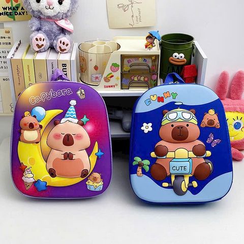 Balo Capybara Dễ Thương Chống Thấm Nước - Cặp Đi Học Siêu Nhẹ Cho Bé Gái, Bé Trai, Chất Liệu Bền, Thiết Kế Đáng Yêu