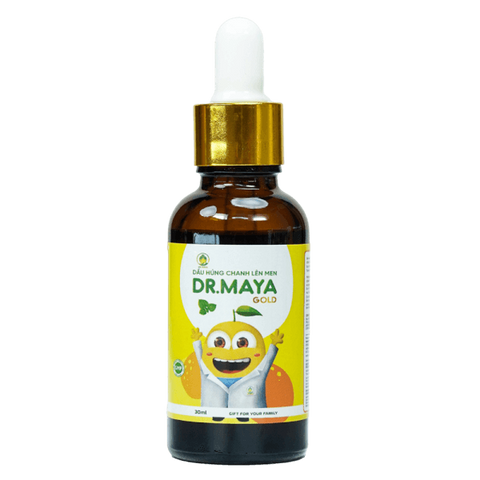 Tinh Dầu Húng Chanh Dr Maya Gold (Minion Gold) 30ml - Hỗ Trợ Tăng Cường Sức Đề Kháng, Giảm Ho Tự Nhiên Cho Trẻ Em