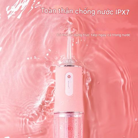Máy Tăm Nước Cầm Tay Oral Irrigator IPX7 - 3 Chế Độ Điều Chỉnh, Vệ Sinh Răng Miệng Hiện Đại, Dễ Dàng Mang Theo Khi Du Lịch
