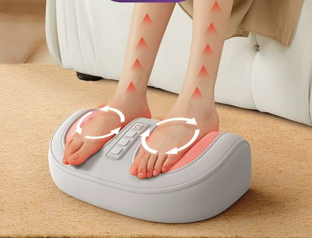 Máy Massage Bàn Chân Z5 Chườm Nóng Giảm Đau Mỏi - Thiết Bị Thư Giãn Chăm Sóc Sức Khỏe, Đầu Massage 4D, Tiện Dụng, Thời Trang