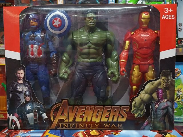 Bộ Đồ Chơi Mô Hình Superhero Avengers - Hulk, Iron Man, Captain America 30cm - Quà Tặng Trẻ Em Yêu Siêu Anh Hùng