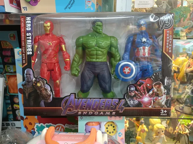 Mô Hình Đồ Chơi Siêu Nhân Avengers - Hulk, Iron Man, Captain America 22cm Cho Trẻ Em Sáng Tạo và Vui Vẻ