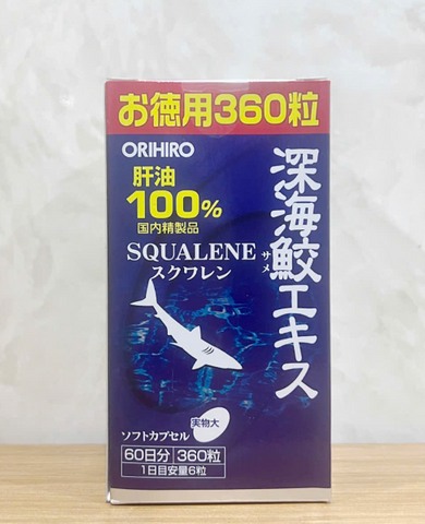 Viên uống dầu cá Orihiro Shark 360 viên - Bổ sung Omega-3 cho tim mạch, mắt, xương khớp, hỗ trợ sức khỏe từ Nhật Bản