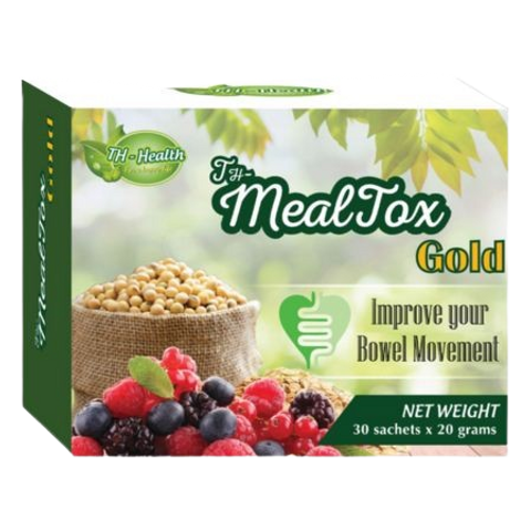 TH Mealtox Gold - Thực Phẩm Bảo Vệ Sức Khỏe Giảm Cân, Detox, Hỗ Trợ Tiêu Hóa, Bổ Sung Chất Xơ - Hộp 30 Gói
