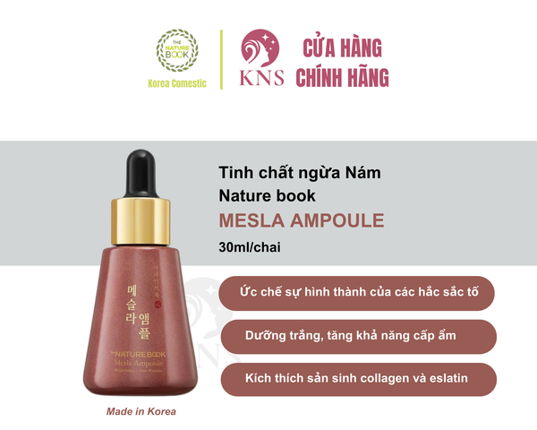 AMPOUL DƯỠNG TRẮNG DA NGỪA NÁM NATURE BOOK