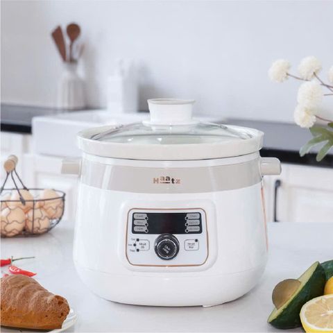 Nồi Nấu Chậm Lòng Gốm HAATZ CIM361 Đa Năng, Dung Tích 3L - 1000W - Hàng Chính Hãng Bảo Hành 2 Năm