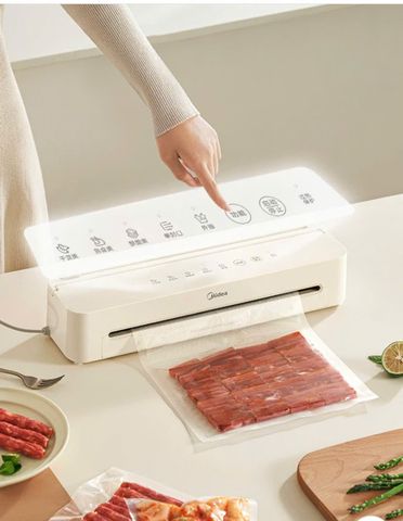 Máy Hút Chân Không Midea MJ-KF51 - Hút Thực Phẩm Khô và Ướt, Công Suất 90W, Thiết Kế Nhỏ Gọn, Dễ Dàng Sử Dụng