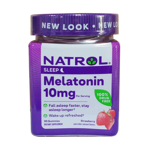 Kẹo Dẻo Hỗ Trợ Ngủ Ngon vị Dâu Natrol 10mg, 90 viên Mỹ