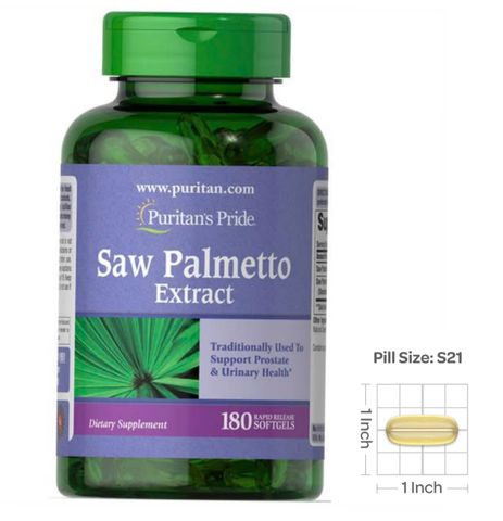 Viên HỗTrợ Tuyến Tiền Liệt &Tiết Niệu Saw Palmetto Extract, 180 viên