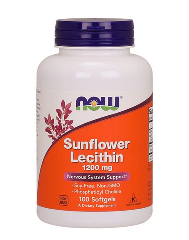 Viên uống chống tắc tia sữa Now Sunflower Lecithin 1200mg - 100viên