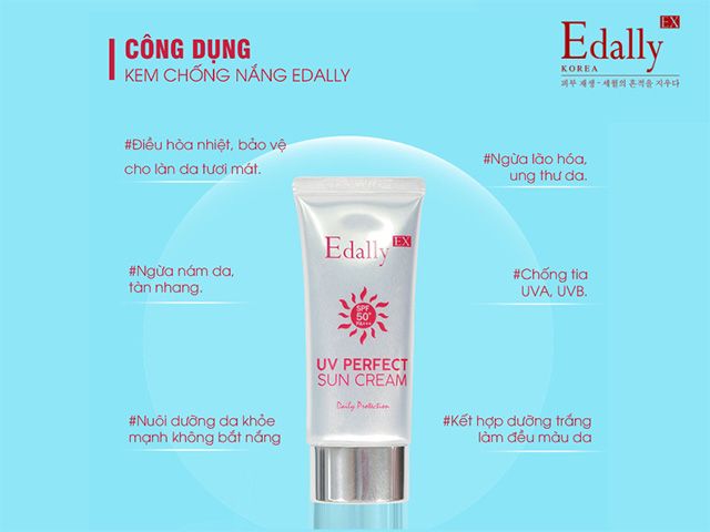 Kem Chống Nắng Ngừa Nám Edally EX UV Perfect Cream SPF50+/PA+++ - Dưỡng Da Sáng Khỏe, Bảo Vệ Tối Ưu từ Hàn Quốc