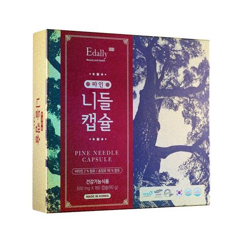 Tinh Dầu Thông Đỏ Edally BH Gold - Viên Nang Bổ Sung Sức Khỏe, Chống Oxy Hóa, Giảm Mỡ Máu, Hỗ Trợ Tim Mạch - 180 Viên
