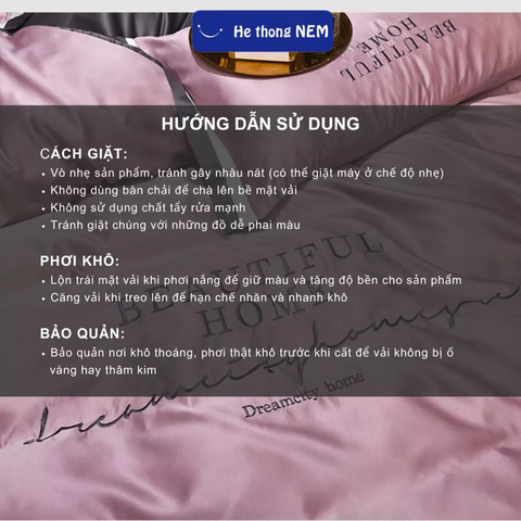 Bộ ga giường lụa beauty Hệ Thống Nệm bộ set chăn ga drap grap phủ trải giường gối nệm đệm 5 món lụa thái mùa hè cao cấp