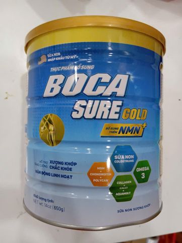 Sữa Boca Sure Gold Hỗ Trợ Xương Khớp, Tăng Cường Sức Khoẻ - Hộp 650g