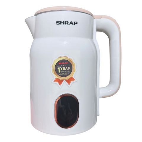 Ấm Siêu Tốc Sharp SH-38 3L - Công Suất 1500W, Tự Ngắt, Thiết Kế Hiện Đại, Chất Liệu Inox Chống Gỉ, Tiết Kiệm Điện Năng